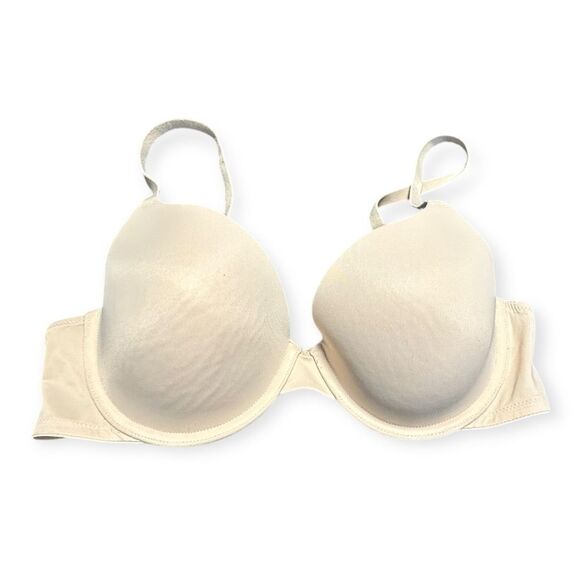 PINK VICTORIA’S SECRET Women’s Nude Wear Everywhere T-Shirt Lightly Lined Bra Si - Picture 1 of 4